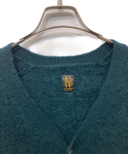 BATONER（バトナ―）BATONER (バトナ―) PURE MOHAIR CARDIGAN グリーン サイズ:SIZE 3の古着・服飾アイテム