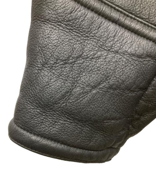 PEPKO（ペプコ）PEPKO (ペプコ) ムートンレザージャケット ブラック サイズ:SIZE Mの古着・服飾アイテム