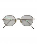 金子眼鏡カネコガンキョウ）の古着「VINTAGEシリーズ ヘキサゴンシェイプ 眼鏡フレーム」｜ゴールド