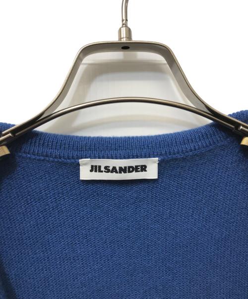 JIL SANDER（ジルサンダー）JIL SANDER (ジルサンダー) 襟付カシミヤカーディガン ブルー サイズ:SIZE 36の古着・服飾アイテム