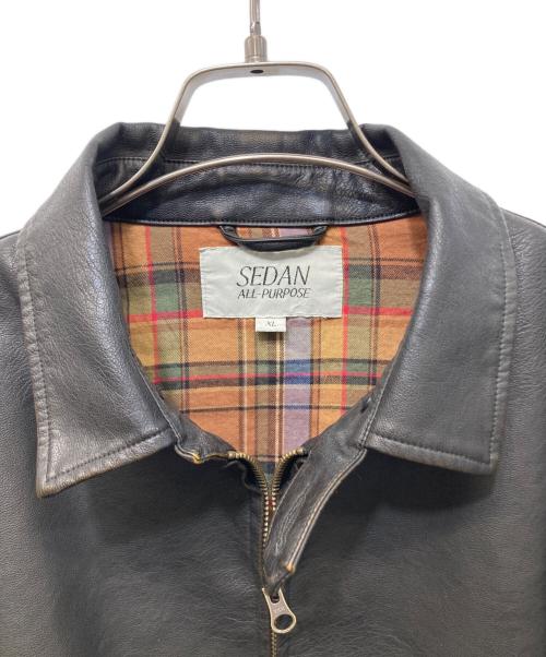 SEDAN ALL-PURPOSE（セダンオールパーパス）SEDAN ALL-PURPOSE (セダンオールパーパス) シンセティックレザー ジャケット ブラウン サイズ:XLの古着・服飾アイテム