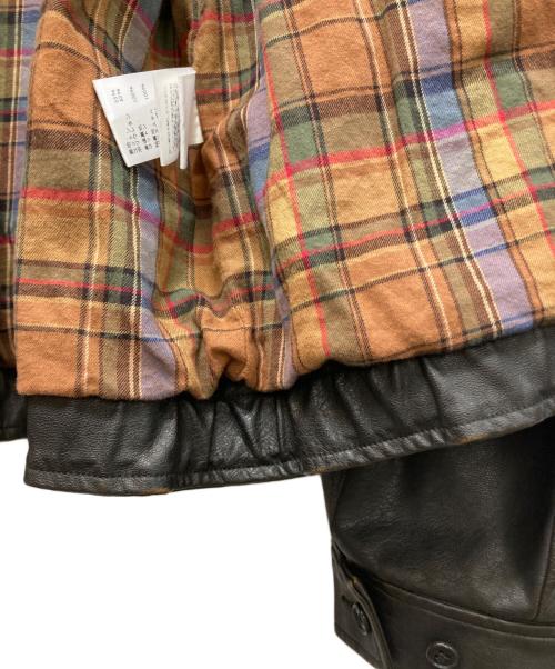 SEDAN ALL-PURPOSE（セダンオールパーパス）SEDAN ALL-PURPOSE (セダンオールパーパス) シンセティックレザー ジャケット ブラウン サイズ:XLの古着・服飾アイテム