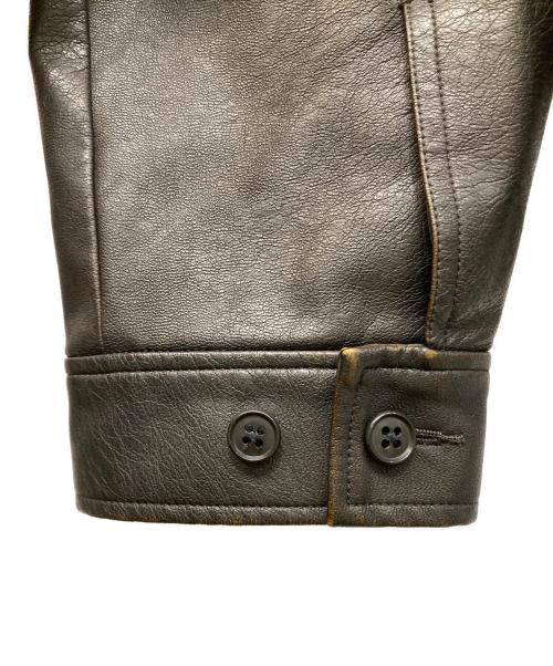 SEDAN ALL-PURPOSE（セダンオールパーパス）SEDAN ALL-PURPOSE (セダンオールパーパス) シンセティックレザー ジャケット ブラウン サイズ:XLの古着・服飾アイテム