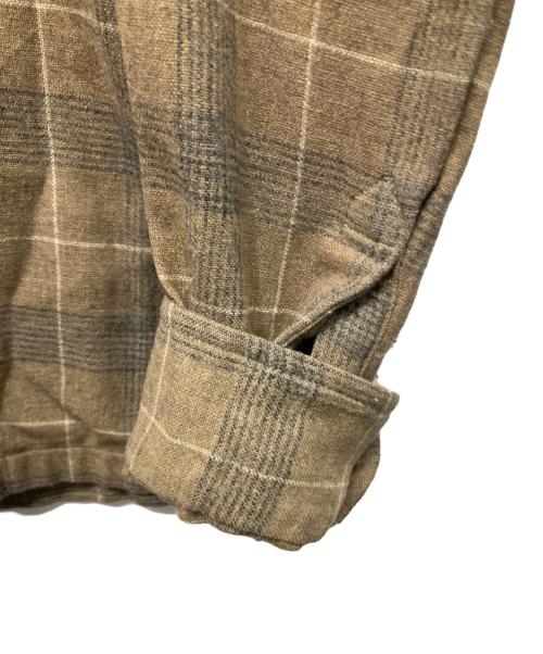 McGREGOR（マックレガー）McGREGOR (マックレガー) チェックオープンカラーシャツ ブラウン サイズ:Mの古着・服飾アイテム