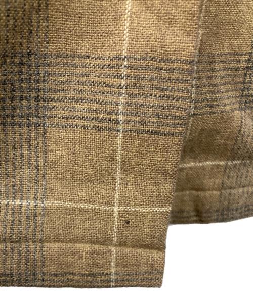 McGREGOR（マックレガー）McGREGOR (マックレガー) チェックオープンカラーシャツ ブラウン サイズ:Mの古着・服飾アイテム