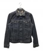 DIESELディーゼル）の古着「レザーカラーデニムトラッカージャケット」｜インディゴ