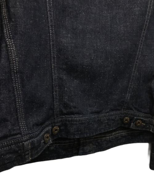 DIESEL（ディーゼル）DIESEL (ディーゼル) レザーカラーデニムトラッカージャケット インディゴ サイズ:Mの古着・服飾アイテム