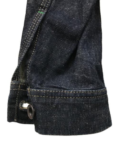 DIESEL（ディーゼル）DIESEL (ディーゼル) レザーカラーデニムトラッカージャケット インディゴ サイズ:Mの古着・服飾アイテム