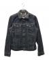 DIESEL（ディーゼル）の古着「レザーカラーデニムトラッカージャケット」｜インディゴ