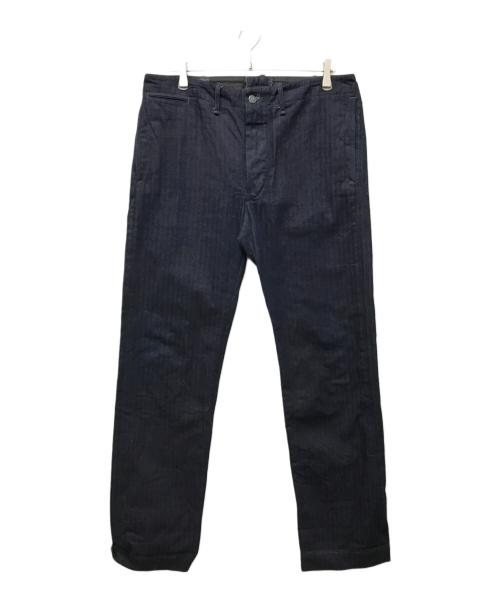 RRL（ダブルアールエル）RRL (ダブルアールエル) ヘリンボーンデニムトラウザーパンツ インディゴ サイズ:34の古着・服飾アイテム