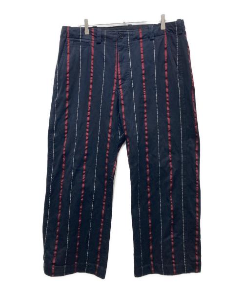 Y's for men（ワイズフォーメン）Y'S for men (ワイズフォーメン) ストライプワイドパンツ ネイビー サイズ:2の古着・服飾アイテム