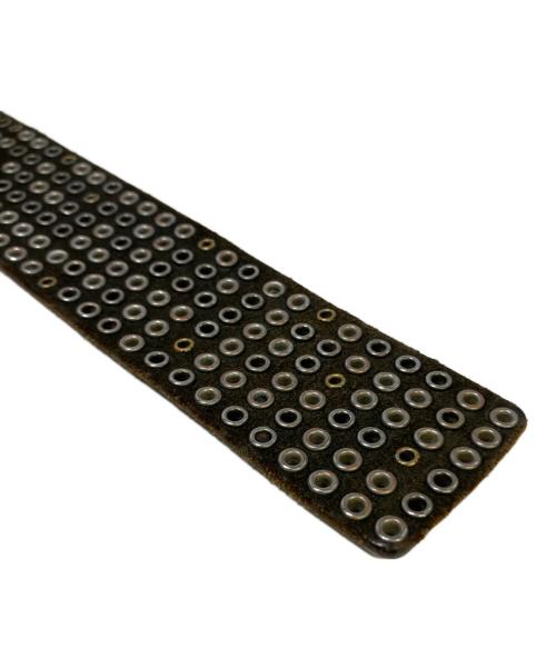 htc（エイチティーシー）HTC (エイチティーシー) ラインストーンスタッズベルト ブラックの古着・服飾アイテム