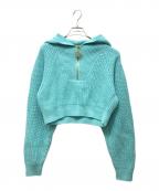 patouパトゥ）の古着「エコフレンドリーウール＆コットン ジップアップセーラーカラー ジャンパー」｜グリーン