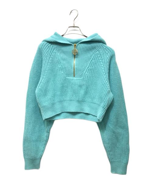 patou（パトゥ）patou (パトゥ) エコフレンドリーウール＆コットン ジップアップセーラーカラー ジャンパー グリーン サイズ:Sの古着・服飾アイテム