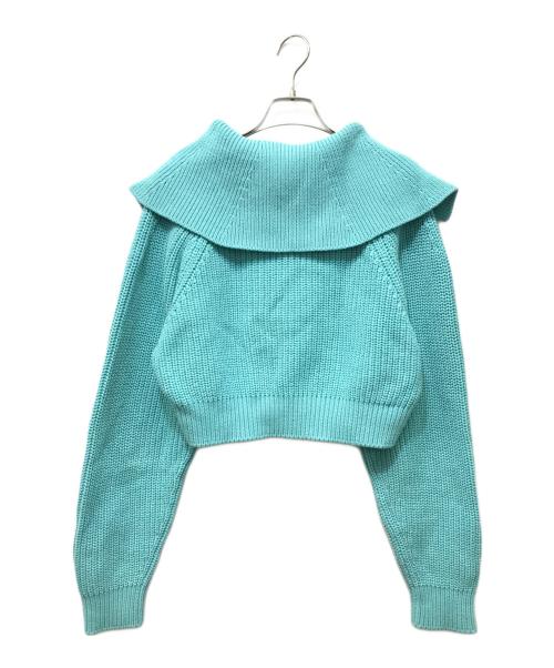 patou（パトゥ）patou (パトゥ) エコフレンドリーウール＆コットン ジップアップセーラーカラー ジャンパー グリーン サイズ:Sの古着・服飾アイテム