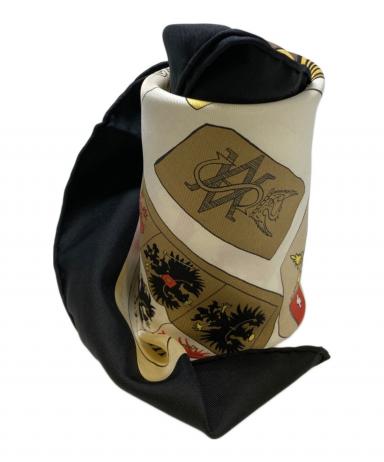 中古・古着通販】HERMES (エルメス) カレ90 図面と記号 ブラック