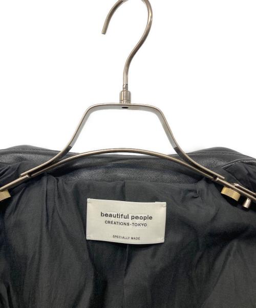 beautiful people（ビューティフルピープル）beautiful people (ビューティフルピープル) vintage leather riders jacket ブラック サイズ:42の古着・服飾アイテム