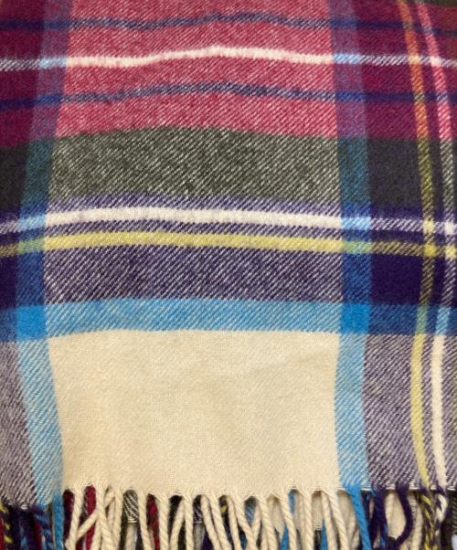 JOHNSTONS OF ELGIN（ジョンストンズオブエルガン）JOHNSTONS OF ELGIN (ジョンストンズオブエルガン) 大判カシミヤチェックマフラー レッド×ベージュの古着・服飾アイテム