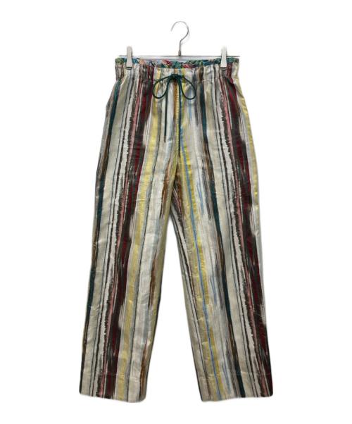 CABAN（キャバン）CABaN (キャバン) ストライプジャカード リバーシブルイージーパンツ グリーン サイズ:freeの古着・服飾アイテム