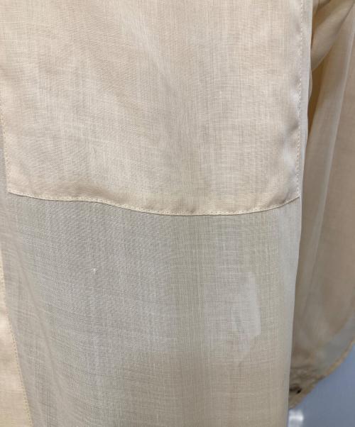 AURALEE（オーラリー）AURALEE (オーラリー) WOOL RECYCLE POLYESTER SHEER CLOTH SHIRT イエローの古着・服飾アイテム