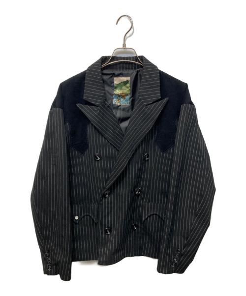 Ballsy.Brothers（ボールジーブラザーズ）BALLSY.BROTHERS (ボールジーブラザーズ) Western check & stripe setup ブラック サイズ:Ｍの古着・服飾アイテム