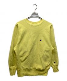 Champion（チャンピオン）の古着「90’S リバースウィーブクルーネックスウェット」｜イエロー