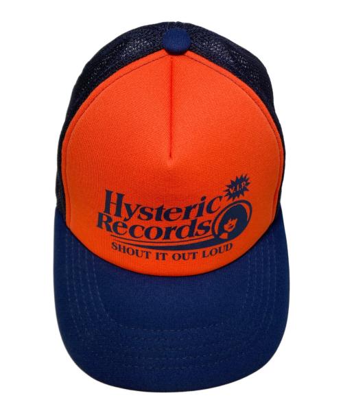 Hysteric Glamour（ヒステリックグラマー）Hysteric Glamour (ヒステリックグラマー) HYSTERIC RECORDS メッシュキャップ オレンジの古着・服飾アイテム