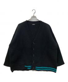 RAF SIMONS（ラフシモンズ）の古着「16AW オーバーサイズニットカーディガン」｜ブラック×グリーン