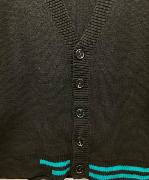 RAF SIMONS（ラフシモンズ）RAF SIMONS (ラフシモンズ) 16AW オーバーサイズニットカーディガン ブラック×グリーン サイズ:SIZE Sの古着・服飾アイテム