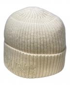 CELINEセリーヌ）の古着「ロゴ エンブロイダリー ニットキャップ」｜ホワイト