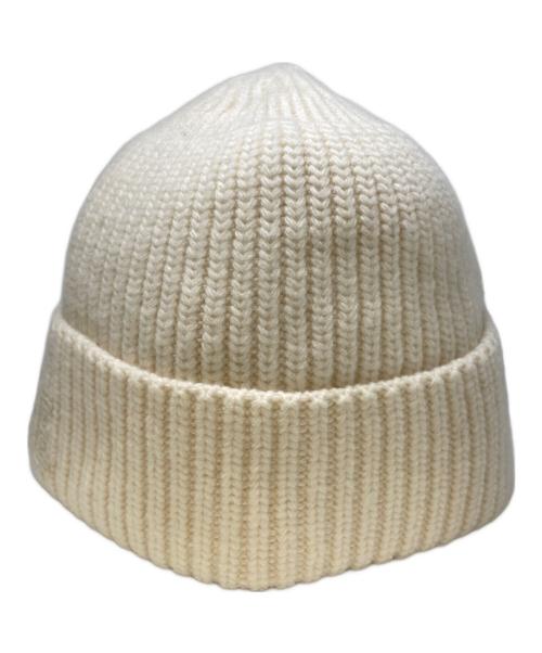 CELINE（セリーヌ）CELINE (セリーヌ) ロゴ エンブロイダリー ニットキャップ ホワイトの古着・服飾アイテム