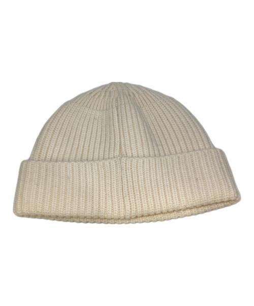 CELINE（セリーヌ）CELINE (セリーヌ) ロゴ エンブロイダリー ニットキャップ ホワイトの古着・服飾アイテム