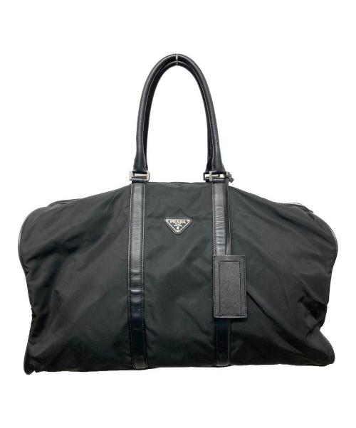 PRADA（プラダ）PRADA (プラダ) 2WAY ナイロンボストンバッグ ブラックの古着・服飾アイテム