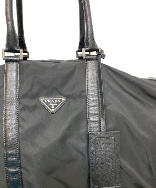 PRADA（プラダ）PRADA (プラダ) 2WAY ナイロンボストンバッグ ブラックの古着・服飾アイテム