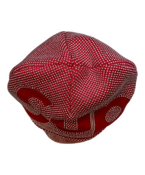 SUPREME（シュプリーム）Supreme (シュプリーム) Studded Knockout Big Logo Beanie レッドの古着・服飾アイテム