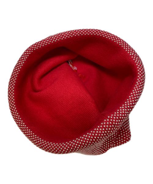 SUPREME（シュプリーム）Supreme (シュプリーム) Studded Knockout Big Logo Beanie レッドの古着・服飾アイテム