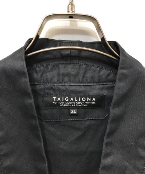 TAIGALIONA（タイガリオナ）TAIGALIONA (タイガリオナ) ハッピ ガウンジャケット ブラック サイズ:SIZE XLの古着・服飾アイテム