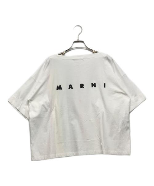 MARNI（マルニ）MARNI (マルニ) バックロゴ ワイドカットソー ホワイト サイズ:40の古着・服飾アイテム