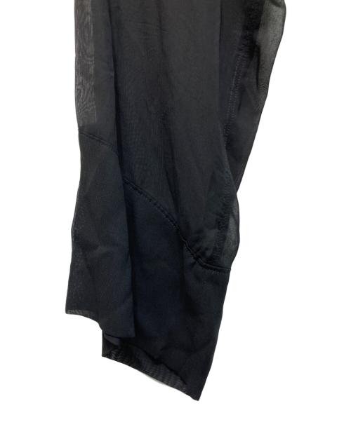 6(ROKU) BEAUTY&YOUTH（ロク ビューティーアンドユース）6(ROKU) BEAUTY&YOUTH (ロク ビューティーアンドユース) SHEER SAILOR COLLAR BLOUSE ブラック サイズ:38の古着・服飾アイテム