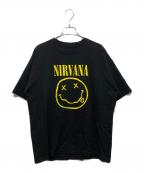 NEIGHBORHOODネイバーフッド）の古着「NIRVANA プリントTシャツ」｜ブラック