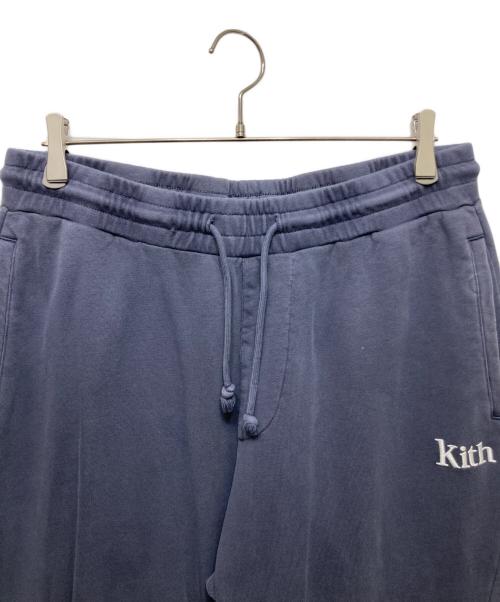 KITH（キス）KITH (キス) ロゴ刺繍スウェットパンツ ブルー サイズ:SIZE Mの古着・服飾アイテム