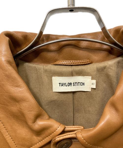 TAYLOR STITCH（テイラースティッチ）TAYLOR STITCH (テイラースティッチ) レザージャケット ブラウン サイズ:40の古着・服飾アイテム