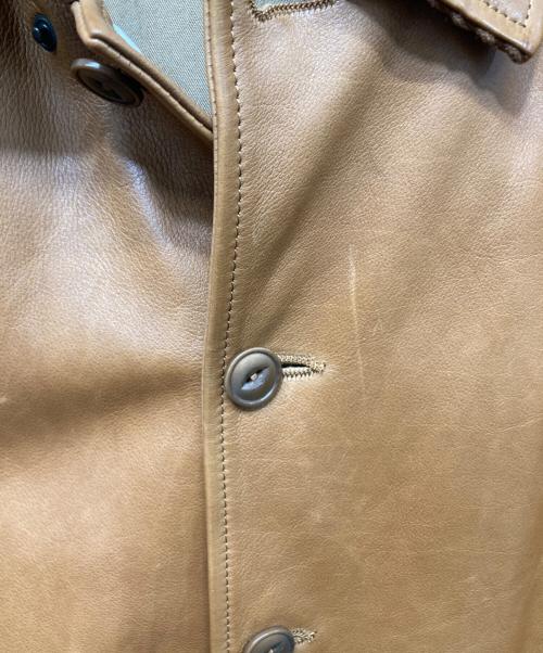 TAYLOR STITCH（テイラースティッチ）TAYLOR STITCH (テイラースティッチ) レザージャケット ブラウン サイズ:40の古着・服飾アイテム