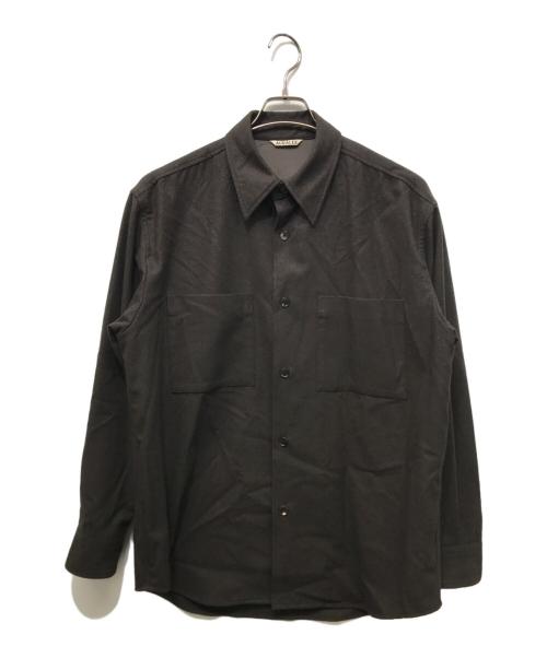 AURALEE（オーラリー）AURALEE (オーラリー) WOOL FULLING FLANNEL SHIRTS ブラウン サイズ:SIZE 4の古着・服飾アイテム
