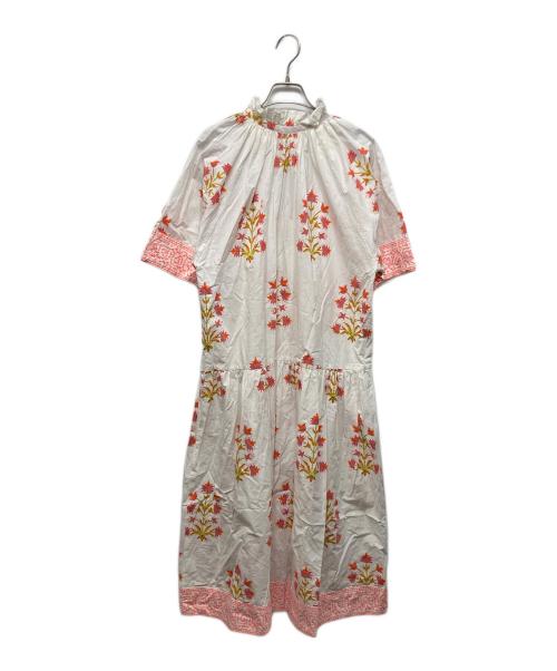 SZ Blockprints（エスゼットブロックプリント）SZ Blockprints (エスゼットブロックプリント) Ron Herman (ロンハーマン) 別注フラワープリントワンピース ホワイト サイズ:XSの古着・服飾アイテム