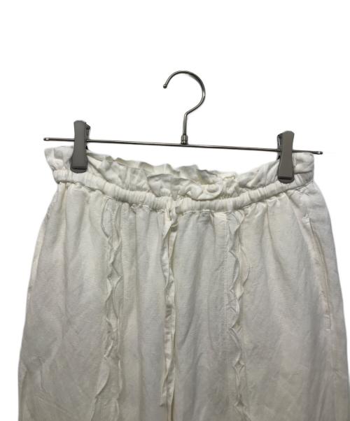 Sea Room lynn（シールームリン）Sea Room Lynn (シールームリン) LINENスカラップパンツ ホワイト サイズ:Ｍ 未使用品の古着・服飾アイテム