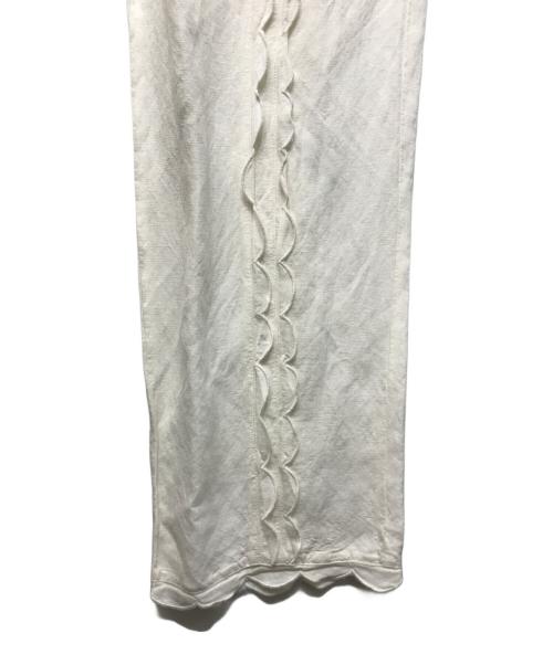 Sea Room lynn（シールームリン）Sea Room Lynn (シールームリン) LINENスカラップパンツ ホワイト サイズ:Ｍ 未使用品の古着・服飾アイテム