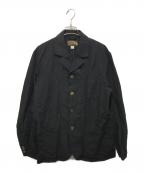 ORGUEILオルゲイユ）の古着「コットンリネン フレンチワークジャケット」｜ブラック