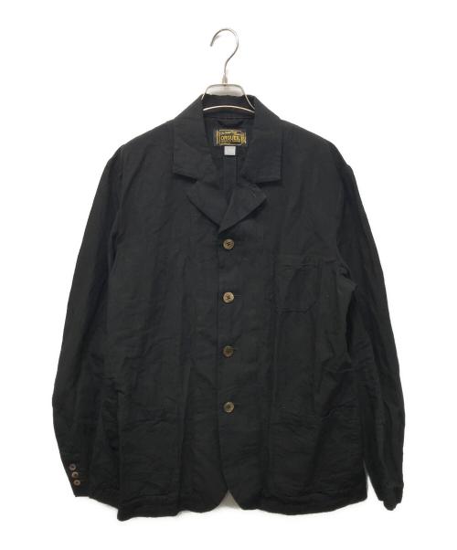ORGUEIL（オルゲイユ）ORGUEIL (オルゲイユ) コットンリネン フレンチワークジャケット ブラック サイズ:40の古着・服飾アイテム