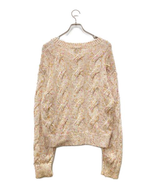 UNITED ARROWS（ユナイテッドアローズ）UNITED ARROWS (ユナイテッドアローズ) メランジニット ピンクベージュ サイズ:記載無しの古着・服飾アイテム